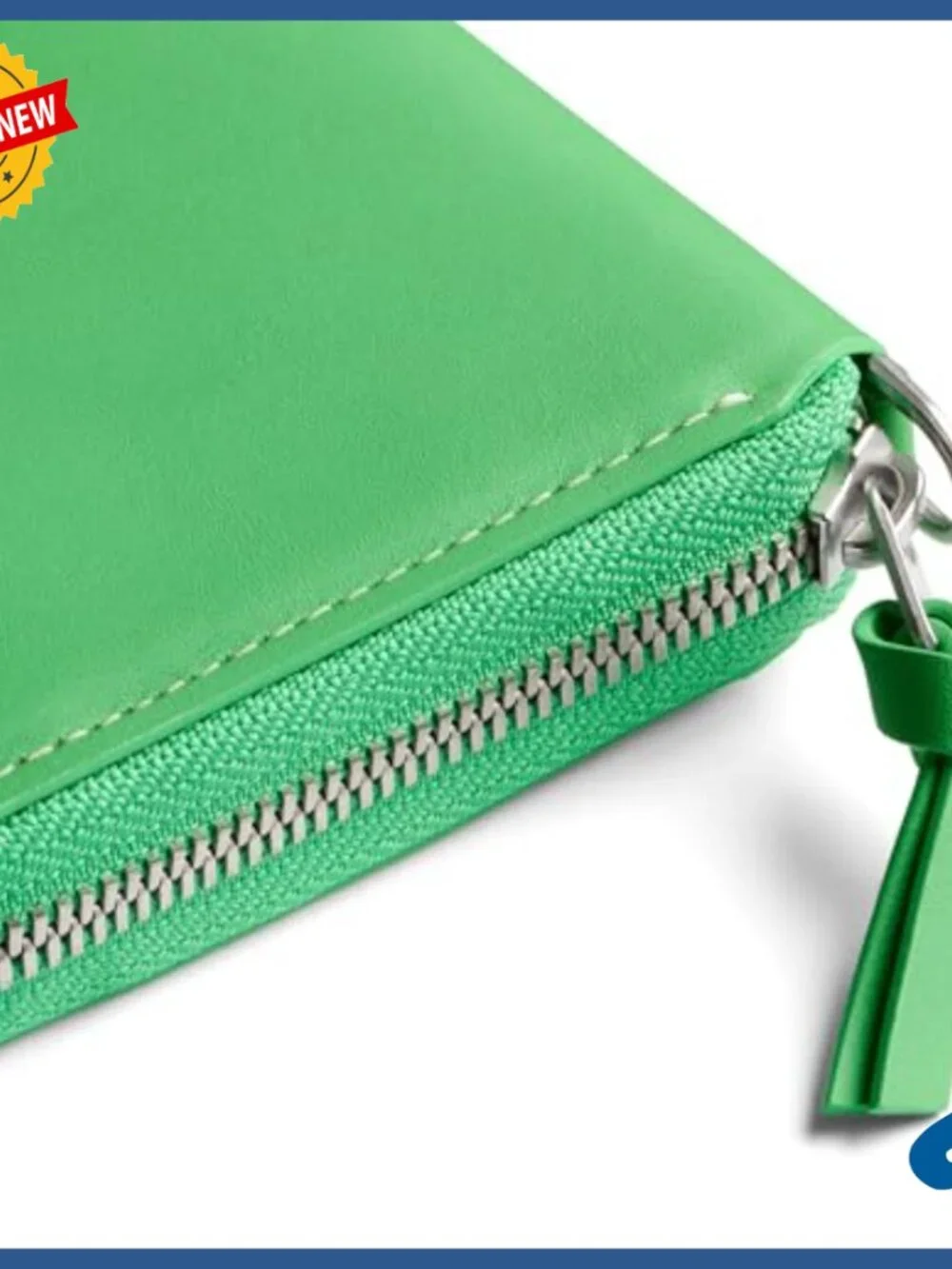 Compact Leather Folio Wallet with RFID Protection and Coin Pocket